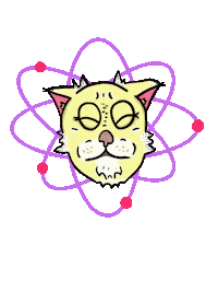 Relaxed Space Cat Sticker