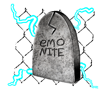 grave gravestone Sticker by Emo Nite