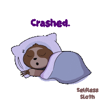 Sloth Crashing Sticker by VeeFriends