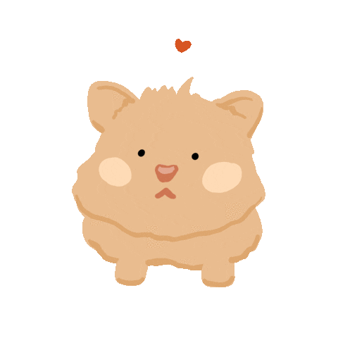 Heart Hamster Sticker by Rhiannon Kate