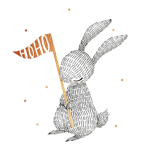 Christmas Bunny Sticker