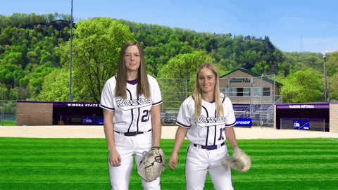Warriors Softball GIF by WinonaStateATH