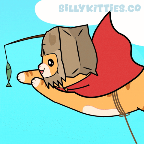 Happy Super Hero GIF by Silly Kitties