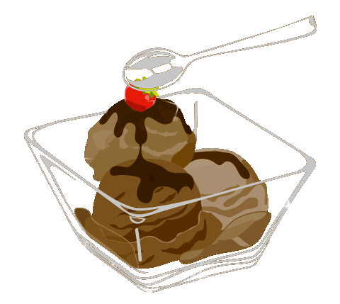 Ice Cream Eating Sticker