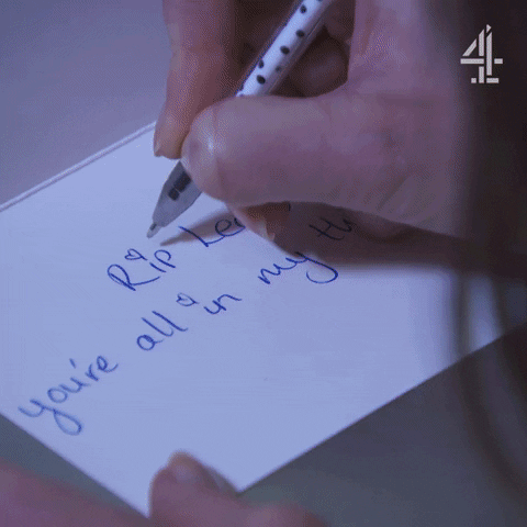 Rip Message GIF by Hollyoaks