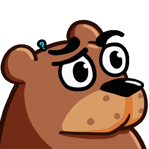 Bear Asking Sticker