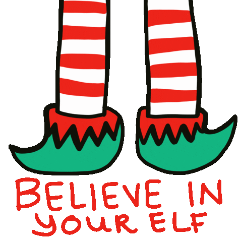 Believe Merry Christmas Sticker by Jelene