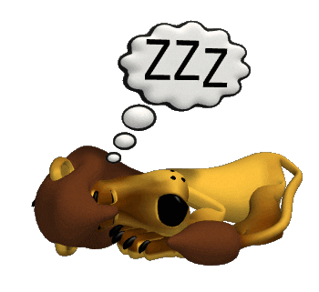 lion sleeping STICKER