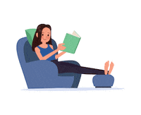 Book Chill Sticker by Lactamil