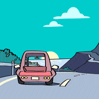 janicechun driving road trip on the road glas2020 GIF