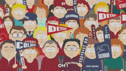 happy crowd GIF by South Park 