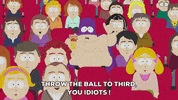 crowd yelling GIF by South Park 