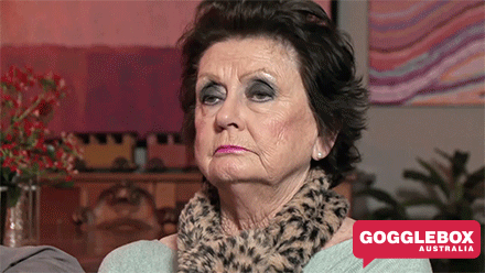 mick and di frown GIF by Gogglebox Australia