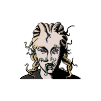 Head Medusa Sticker by Slam Disques
