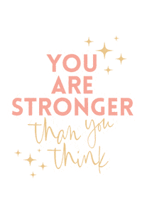 You Are Strong Sticker by Sparkle Hustle Grow