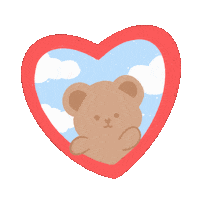 Heart Bear Sticker