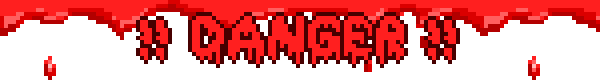 Pixel Warning Sticker