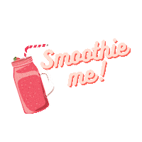 Strawberry Smoothie Sticker by Finoula Maestre