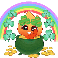 St Patricks Day Clover Sticker by Playember
