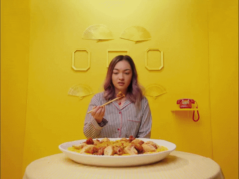 Chinese Food Chopsticks GIF by mxmtoon