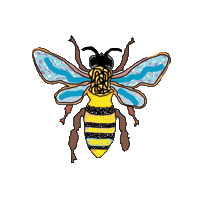 karmakollektivberlin bee biene karmakollektiv louba Sticker
