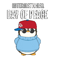 Peace Out Sticker by Pudgy Penguins