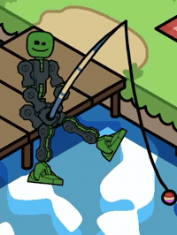 Relaxed Fishing by the Dock