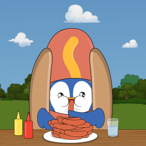 Hungry Hot Dog GIF by Pudgy Penguins