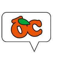 Orange Love Sticker by OCSTYLE