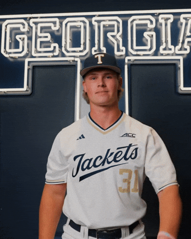 Georgia Tech Baseball GIF by Georgia Tech Yellow Jackets