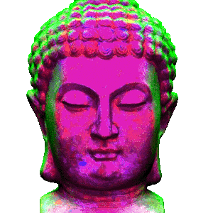 Buddha Head Sticker by GASLAMPKILLER