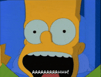 Scared Season 3 GIF by The Simpsons