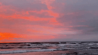 Beautiful Red Sunrise Marks Daybreak in Maine
