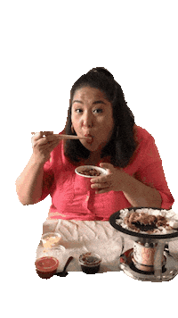 ilipotdelivery happy mood eating delicious Sticker