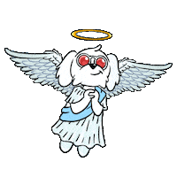 Happy Angel Wings Sticker by BoDoggos