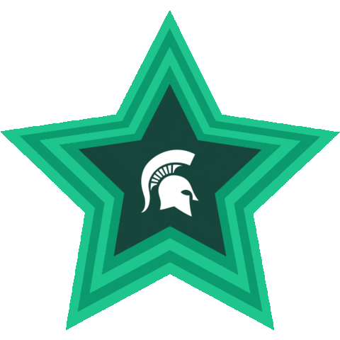 Star Go Green Sticker by Michigan State University