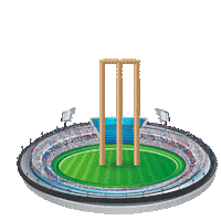 IndusInd out wicket hattrick bowled Sticker