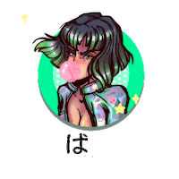 Iamrole anime angry green japan Sticker