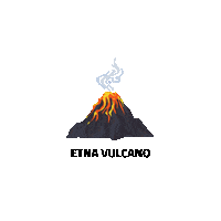 Lava Volcano Sticker by Piano Provenzana