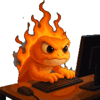 Locked In Fire Sticker by Turbo Toad