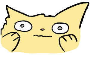Nervous Cat Sticker
