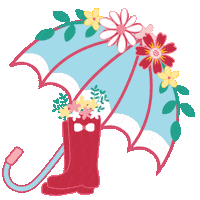 April Showers Flowers Sticker by Riley Blake Designs