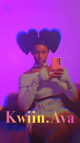 KwiinAva afro ava afro puffs kwiin GIF
