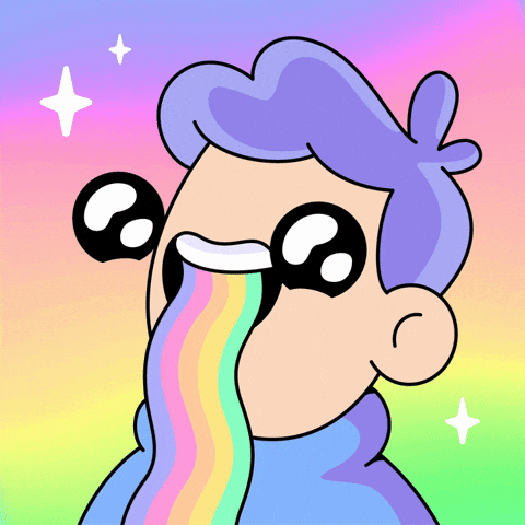 Happy Rainbow GIF by doodles