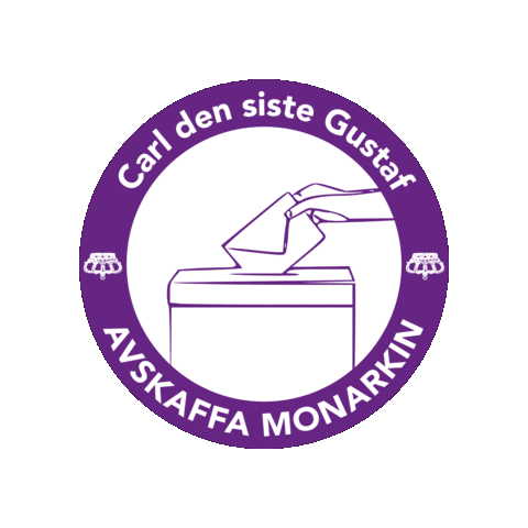 Republikanskaforeningen carl nu sverige kungen Sticker