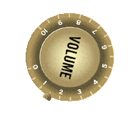 Turn It Up Gold Sticker by Gibson Guitar