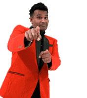 Click Here Red Jacket Sticker by IamDanRam