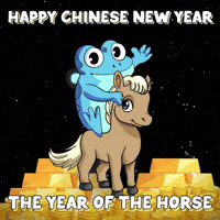Chinese New Year Horse GIF by Croakey