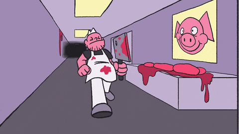 ratchili giphyupload animation cartoon butcher GIF