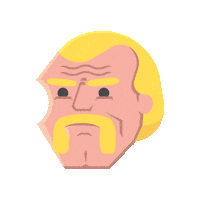 Hulk Hogan Design Sticker by The Creative Pain